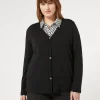 Marina Rinaldi Maglieria | Maglieria*Cardigan in viscosa stretch NERO