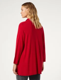 Marina Rinaldi Maglieria | Maglieria*Cardigan in viscosa stretch crêpe ROSSO