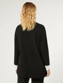 Marina Rinaldi Maglieria | Maglieria*Cardigan in viscosa stretch crêpe NERO