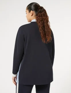 Marina Rinaldi Maglieria | Maglieria*Cardigan in viscosa stretch BLUNOTTE