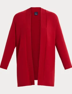 Marina Rinaldi Maglieria | Maglieria*Cardigan in viscosa stretch crêpe ROSSO