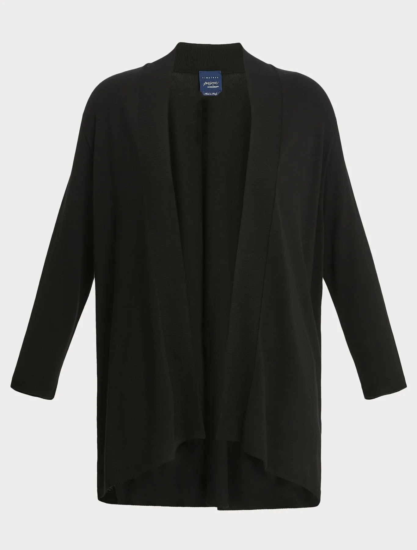 Marina Rinaldi Maglieria | Maglieria*Cardigan in viscosa stretch crêpe NERO