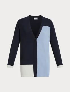 Marina Rinaldi Maglieria | Maglieria*Cardigan in viscosa stretch BLUNOTTE