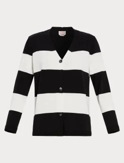 Marina Rinaldi Maglieria | Maglieria*Cardigan in viscosa stretch NERO