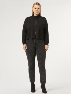 Marina Rinaldi Maglieria | Maglieria*Cardigan in viscosa stretch NERO