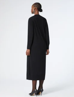 Marina Rinaldi Maglieria | Maglieria*Cardigan lungo in viscosa NERO