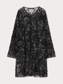 Marina Rinaldi Bluse | Camicie & Bluse*Casacca aperta in tulle plumetis NERO