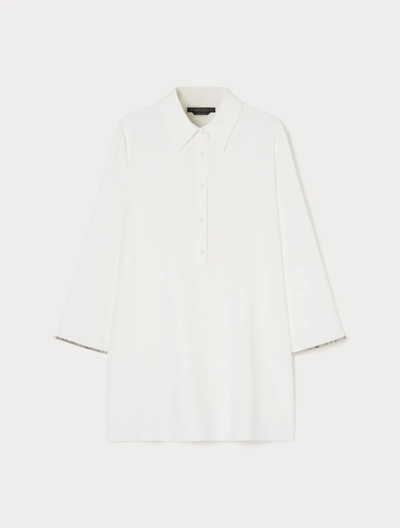 Marina Rinaldi Bluse | Collezione Elegante*Casacca in cady con strass BIANCO