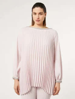 Marina Rinaldi Bluse | Camicie & Bluse*Casacca in crêpe plissé ROSA