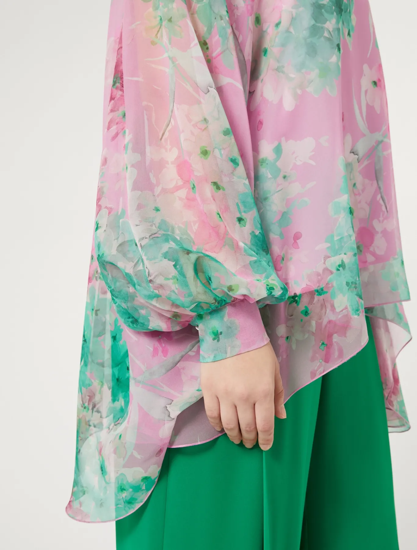 Marina Rinaldi Bluse | Camicie & Bluse*Casacca in georgette di seta ROSA
