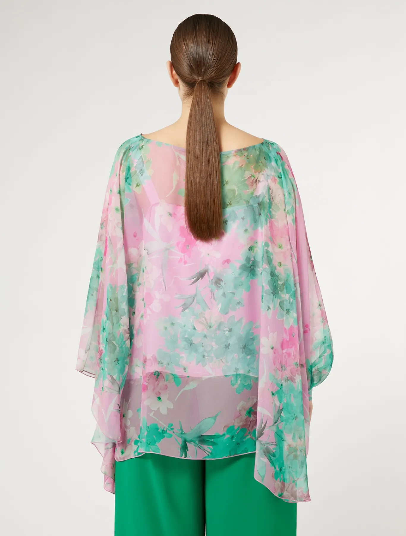 Marina Rinaldi Bluse | Camicie & Bluse*Casacca in georgette di seta ROSA