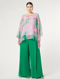 Marina Rinaldi Bluse | Camicie & Bluse*Casacca in georgette di seta ROSA