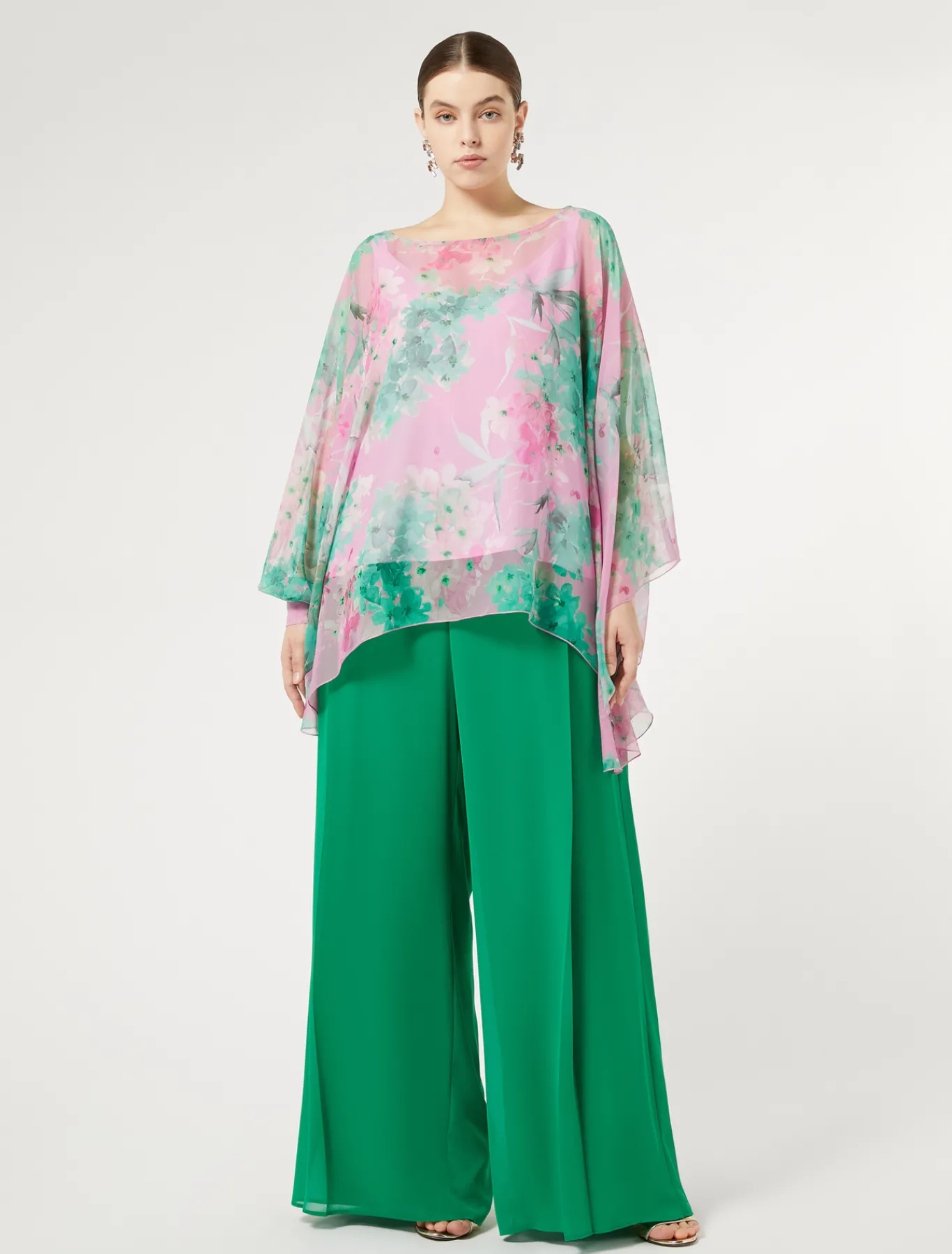 Marina Rinaldi Bluse | Camicie & Bluse*Casacca in georgette di seta ROSA