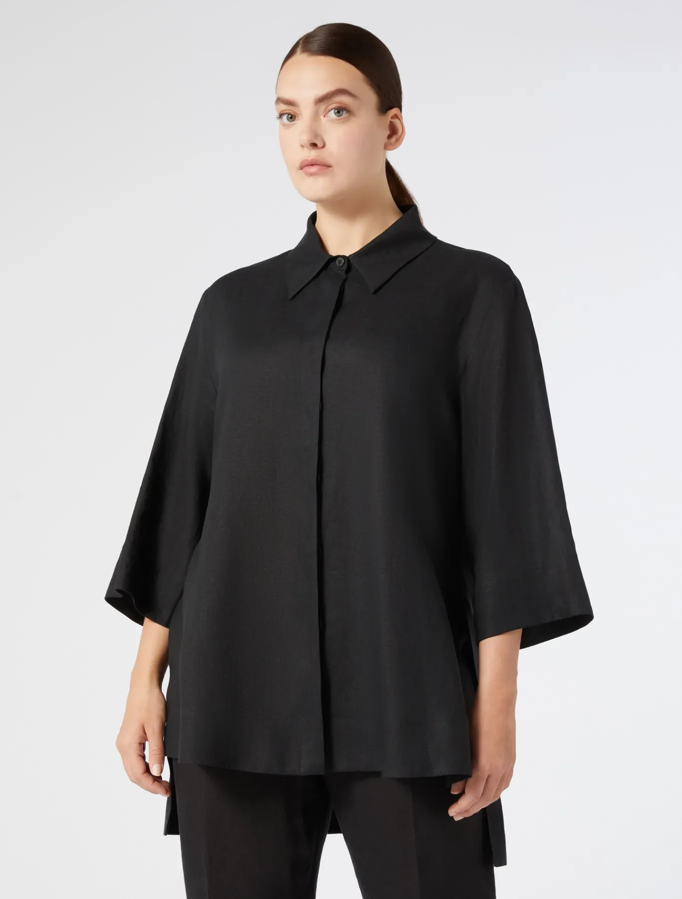Marina Rinaldi Camicie & Bluse | Camicie & Bluse*Casacca in lino NERO