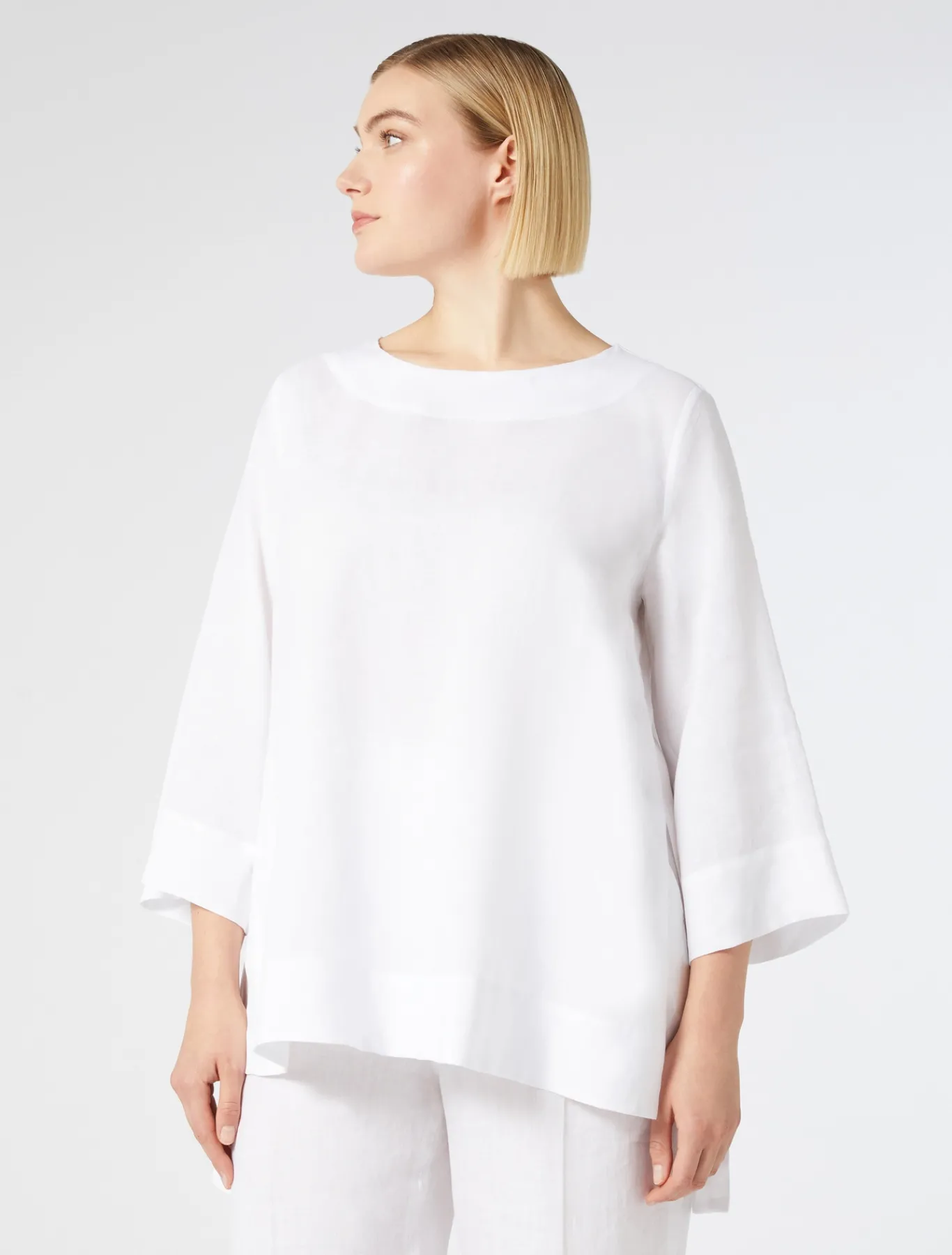 Marina Rinaldi Camicie & Bluse | Camicie & Bluse*Casacca in lino BIANCOOTTICO