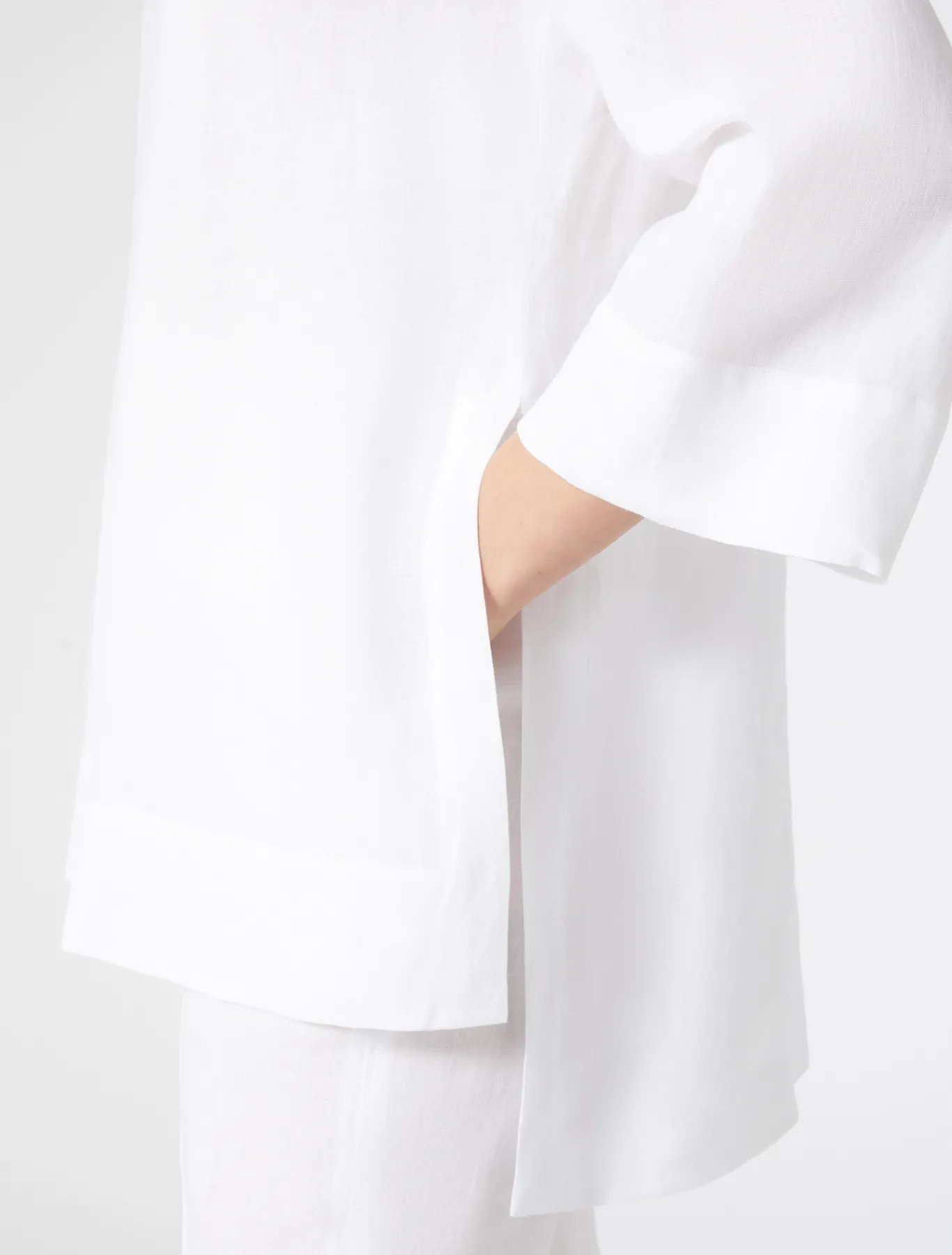 Marina Rinaldi Camicie & Bluse | Camicie & Bluse*Casacca in lino BIANCOOTTICO