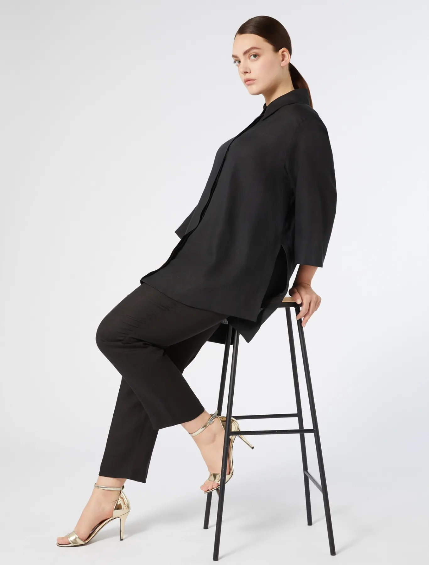 Marina Rinaldi Camicie & Bluse | Camicie & Bluse*Casacca in lino NERO