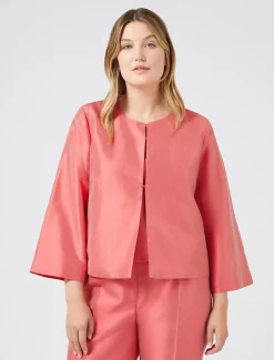 Marina Rinaldi Bluse | Camicie & Bluse*Casacca in shantung di seta ROSSO