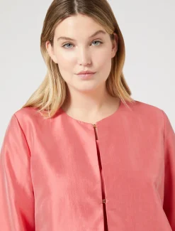 Marina Rinaldi Bluse | Camicie & Bluse*Casacca in shantung di seta ROSSO