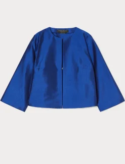 Marina Rinaldi Bluse | Camicie & Bluse*Casacca in shantung di seta VIOLA