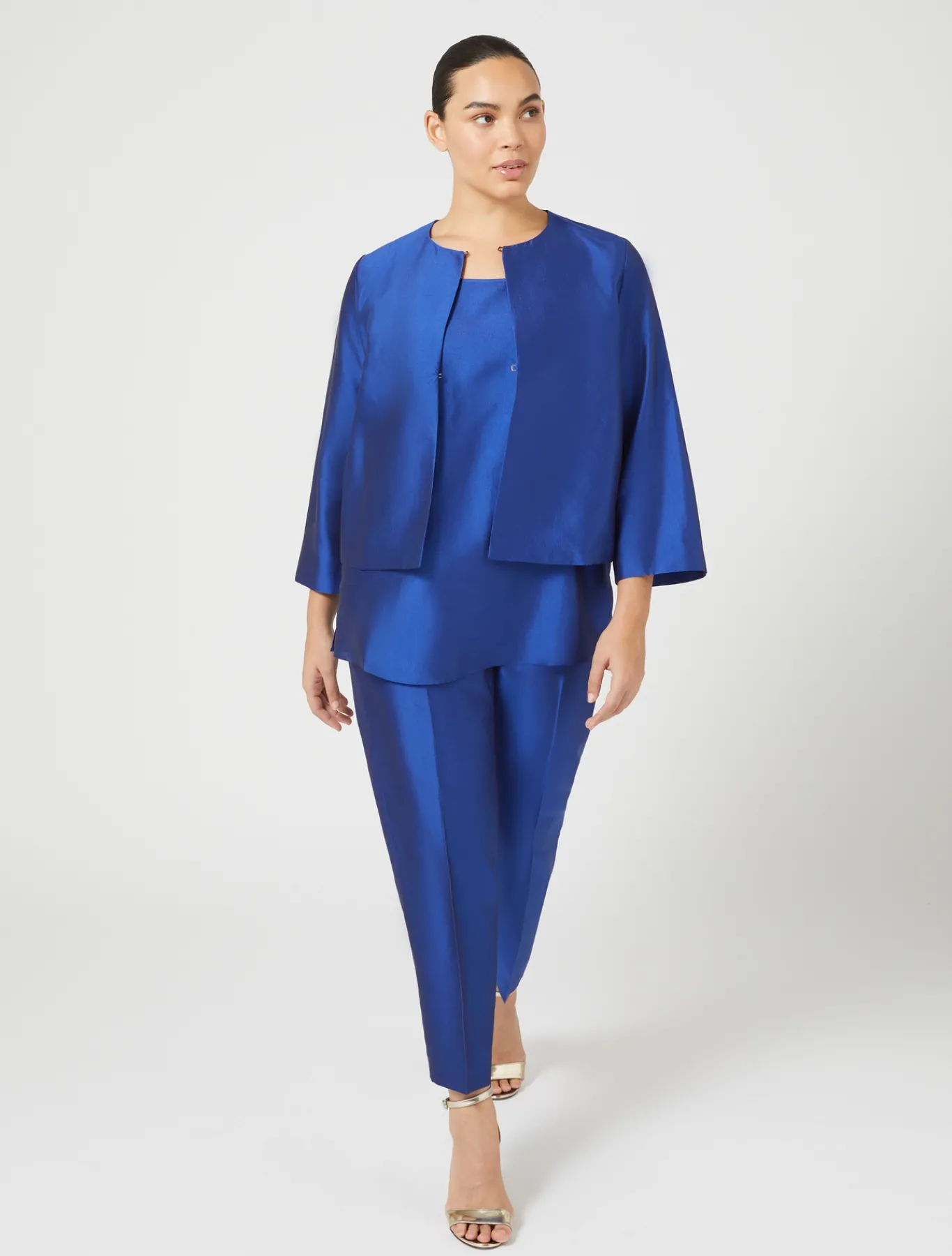 Marina Rinaldi Bluse | Camicie & Bluse*Casacca in shantung di seta VIOLA