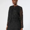 Marina Rinaldi Bluse | Camicie & Bluse*Casacca in tulle ricamato NERO