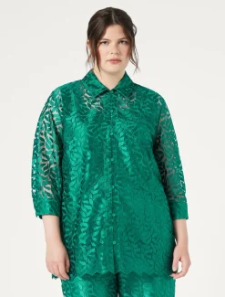 Marina Rinaldi Bluse | Camicie & Bluse*Casacca in tulle ricamato GIADA