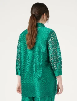 Marina Rinaldi Bluse | Camicie & Bluse*Casacca in tulle ricamato GIADA