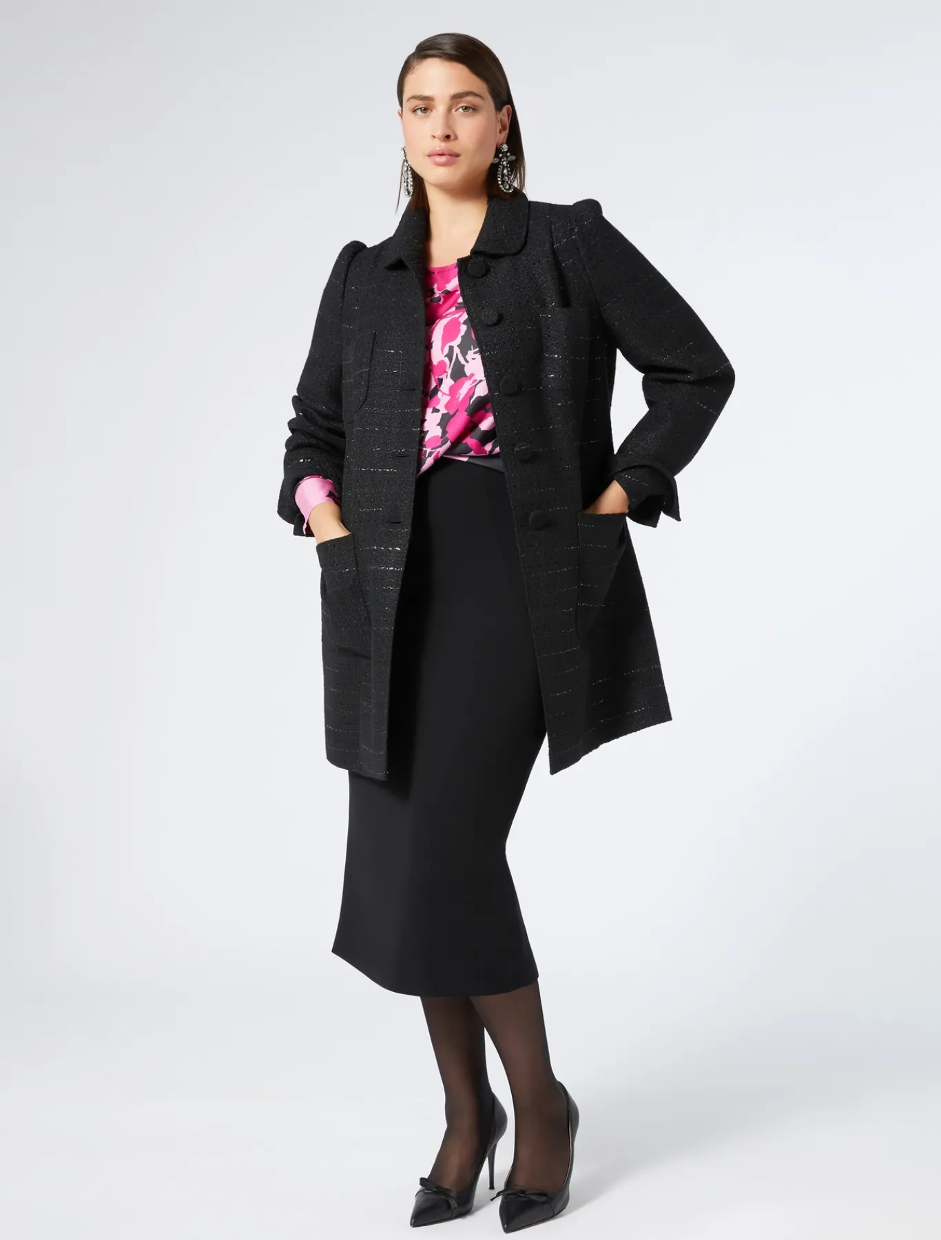 Marina Rinaldi Camicie & Bluse | Camicie & Bluse*Casacca in twill di seta NERO