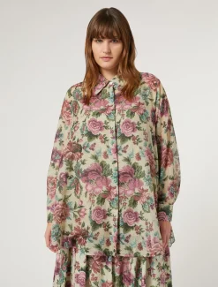 Marina Rinaldi Camicie & Bluse | Camicie & Bluse*Casacca in voile di cotone e seta GIALLOTENUE