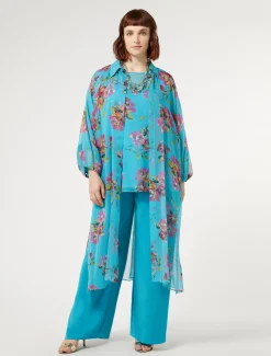 Marina Rinaldi Bluse | Camicie & Bluse*Casacca lunga e top TURCHESE