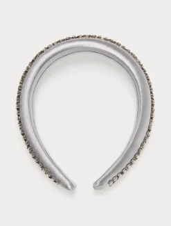 Marina Rinaldi Collezione Elegante | Accessori*Cerchietto in raso ricamato GRIGIOPERLA