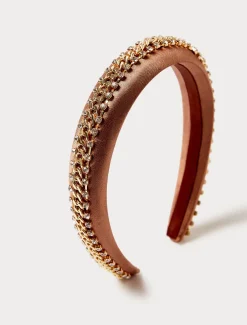 Marina Rinaldi Accessori | Accessori*Cerchietto in raso ricamato CAMMELLO