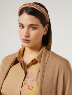 Marina Rinaldi Accessori | Accessori*Cerchietto in raso ricamato CAMMELLO