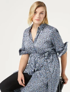 Marina Rinaldi Abiti | Abiti*Chemisier in twill AZZURRO