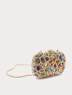 Marina Rinaldi Accessori | Accessori*Clutch con strass e cabochon ORO