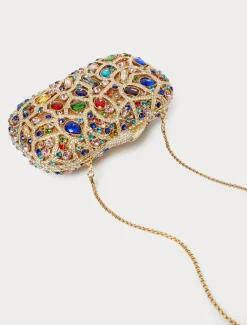 Marina Rinaldi Accessori | Accessori*Clutch con strass e cabochon ORO