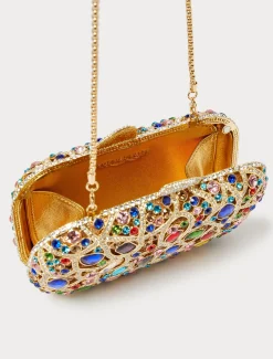 Marina Rinaldi Accessori | Accessori*Clutch con strass e cabochon ORO