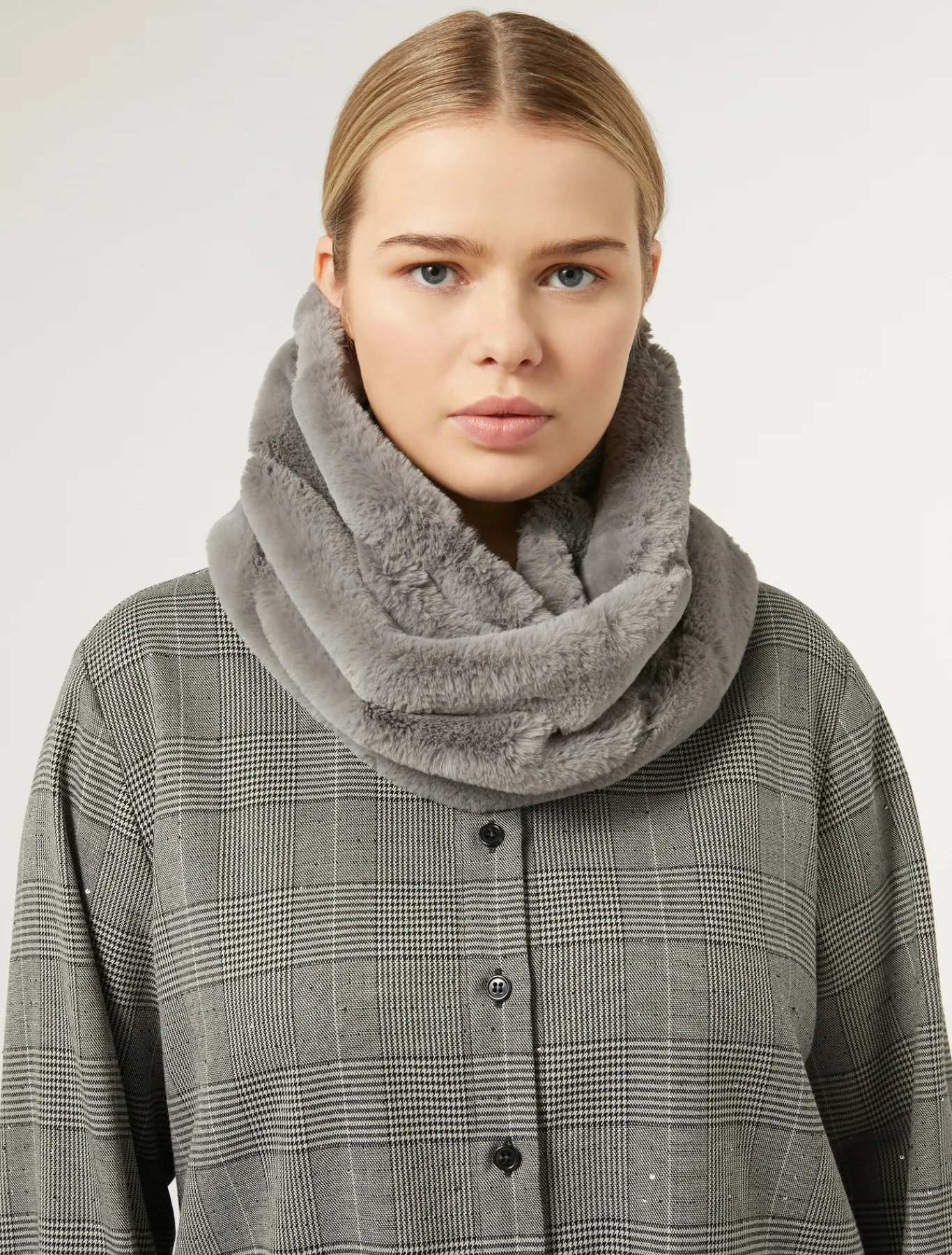 Marina Rinaldi Accessori | Accessori*Collo in tessuto effetto pelliccia GRIGIOMEDIO