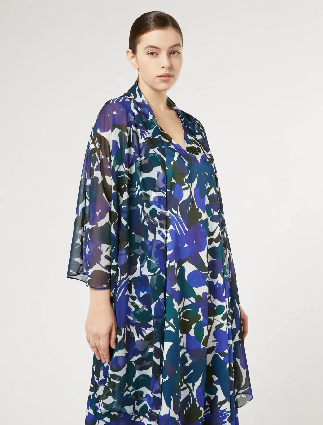 Marina Rinaldi Giacche | Cappotti & Trench*Coprispalle in georgette CAFFE`