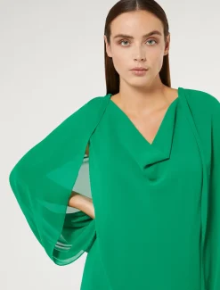 Marina Rinaldi Giacche | Accessori*Coprispalle in georgette VERDEBANDIERA