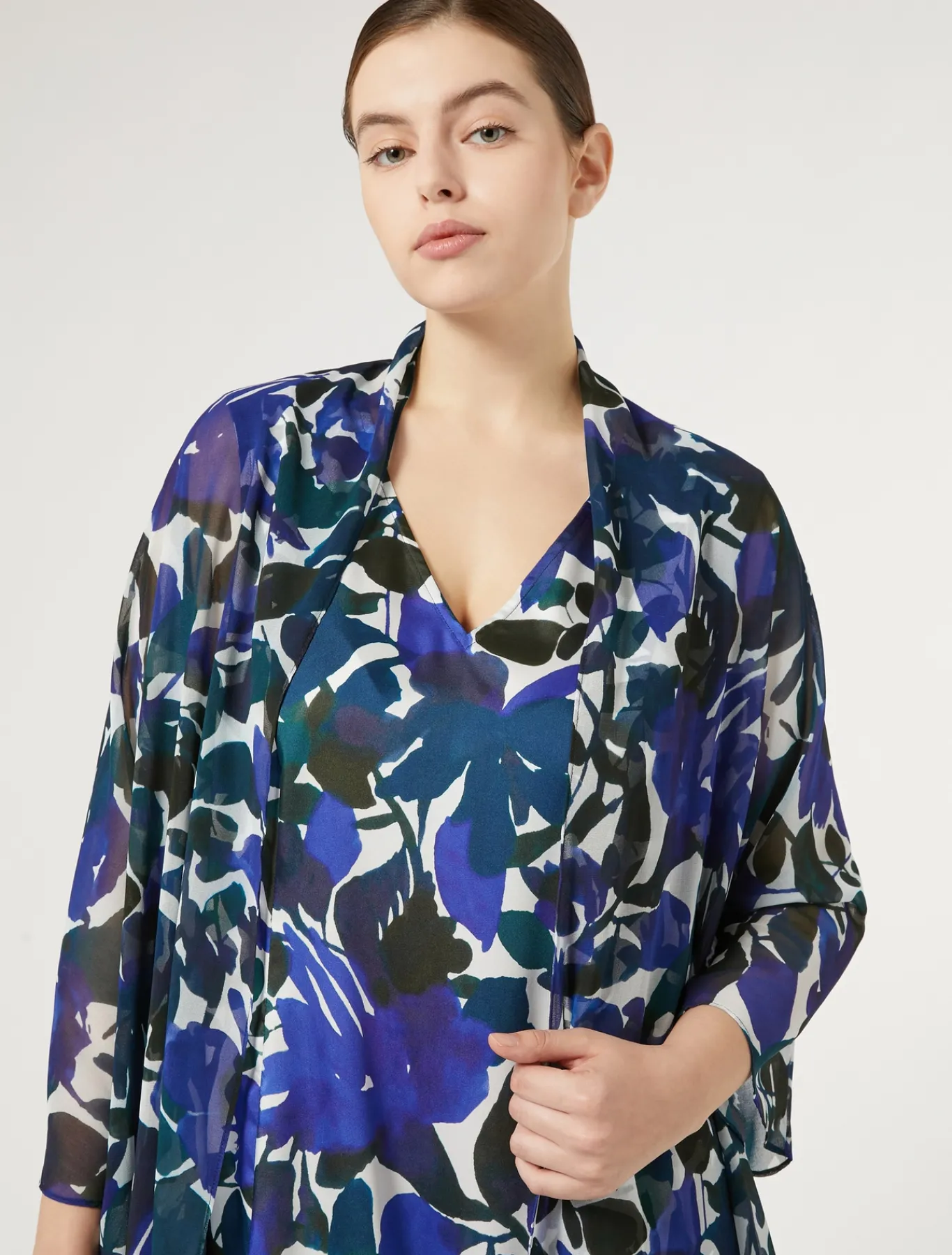 Marina Rinaldi Giacche | Cappotti & Trench*Coprispalle in georgette CAFFE`