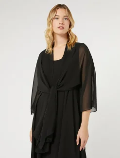 Marina Rinaldi Giacche | Accessori*Coprispalle in georgette NERO
