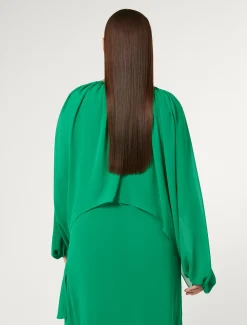 Marina Rinaldi Giacche | Accessori*Coprispalle in georgette VERDEBANDIERA
