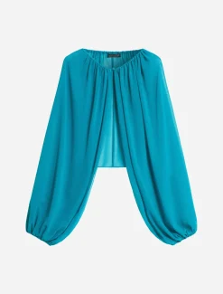 Marina Rinaldi Giacche | Collezione Elegante*Coprispalle in georgette TURCHESE