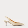 Marina Rinaldi Accessori | Collezione Elegante*Décolleté sling back in raso BEIGE