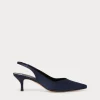 Marina Rinaldi Selezione Elegante | Collezione Elegante*Décolleté sling back in raso BLUMARINO