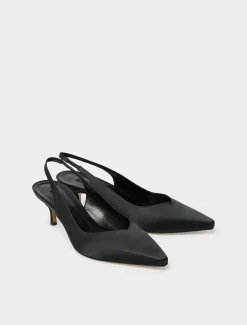 Marina Rinaldi Accessori | Accessori*Décolleté sling back in raso NERO