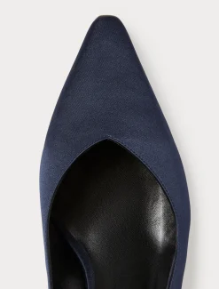 Marina Rinaldi Selezione Elegante | Collezione Elegante*Décolleté sling back in raso BLUMARINO