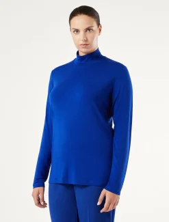 Marina Rinaldi Top & T-Shirt | Top & T-Shirt*Dolcevita in jersey di viscosa stretch BLUETTE